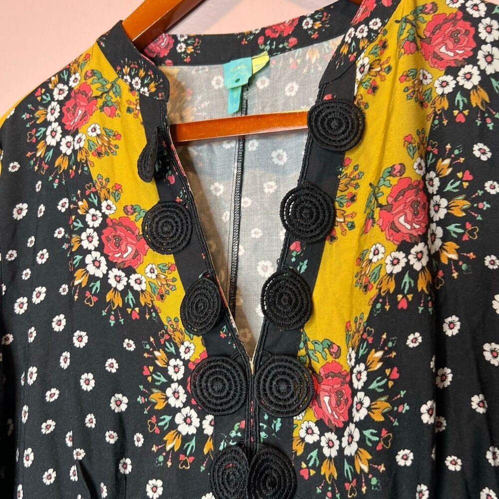 Farm Rio Anthropologie Floral Blocked Maxi Dress - Picture 6 of 13